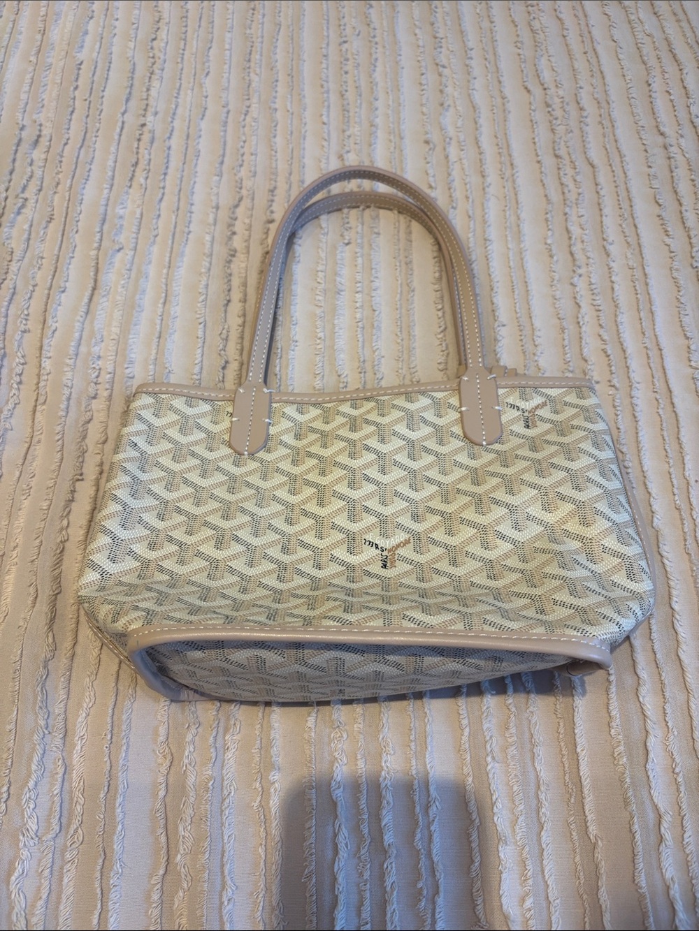 Beige Patterned Small Bag